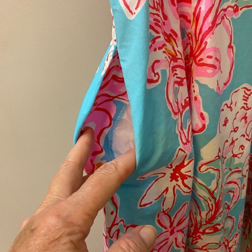 Lilly Pulitzer Lenore Lolita With Sunglow Breakwater Blue Strap Sun Dress Size 4 - Picture 6 of 12